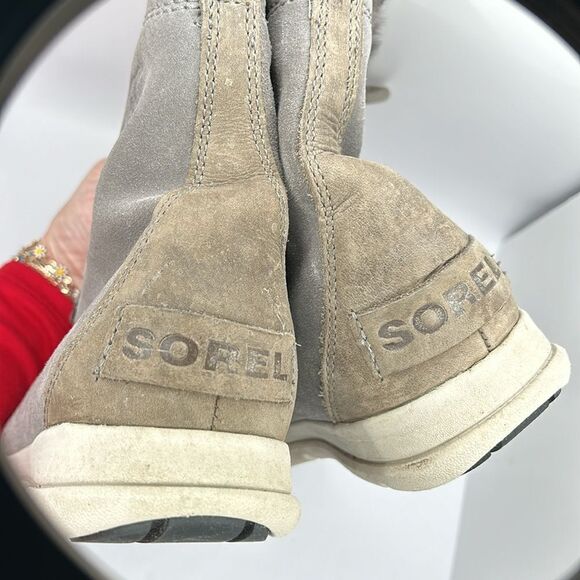 Sorel Explorer Joan Boots Women’s Waterproof Fur Lined NL3039-052 Gray - Picture 6 of 8